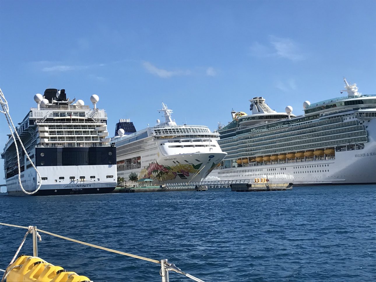 Soaring Eagles Sailing Bahamas Nassau Harbour Cruise Ships 6